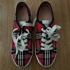 Kate Spade Vale Plaid Sneakers, size women’s 7.5